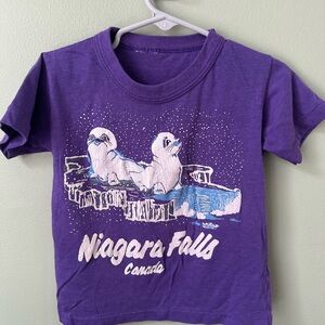 Purple Niagara Falls Graphic T-Shirt